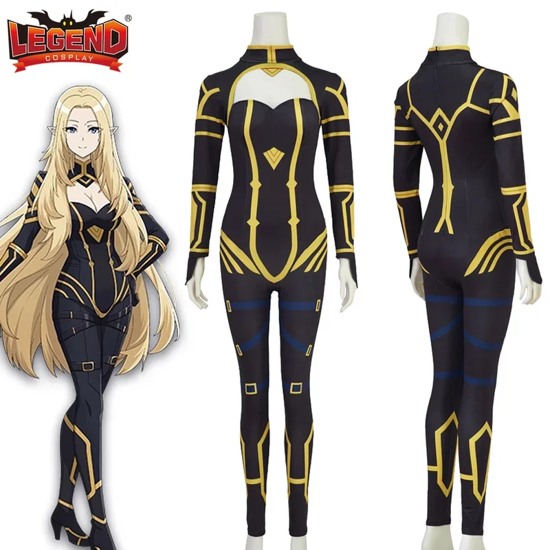 Alpha Shadow Garden Seven Shadows Cosplay Costume Anime The Eminence in Shadow Black Jumpsuit Sexy Bodysuit Halloween Outfit