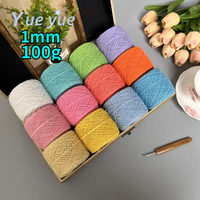 Summer Cotton Yarn Lace Wool 100g Crocheting Lace Yarn Hand Knitting Cotton Yarn 1mm Thread Hook Woven Table Cushion Bag Wiring