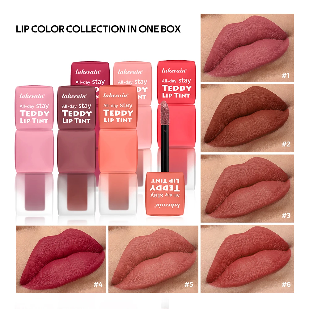 Teddy tinte de labios Color lágrima brillo de labios Super Stay coloración duradera 12H textura mate impermeable tinte de labios lápiz labial cosméticos