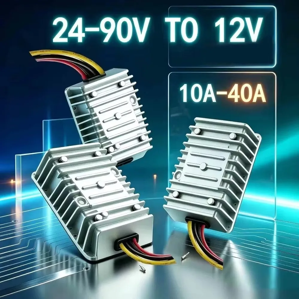 CE,18-90V To 12V Reliable Car Step Down Converter, 24V/36V/48V/60V/72V Input, 10A 20A 30A 40A Voltage Regulator Transformer