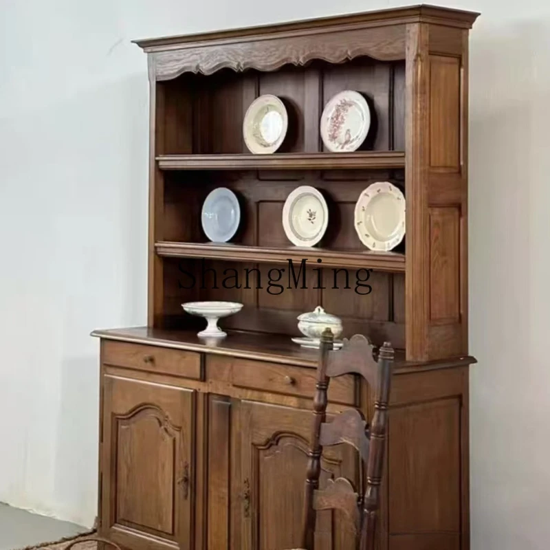 

ZYY Home Retro Coffee Decorative Ornament Storage Dish Cabinet Antique Display Cabinet