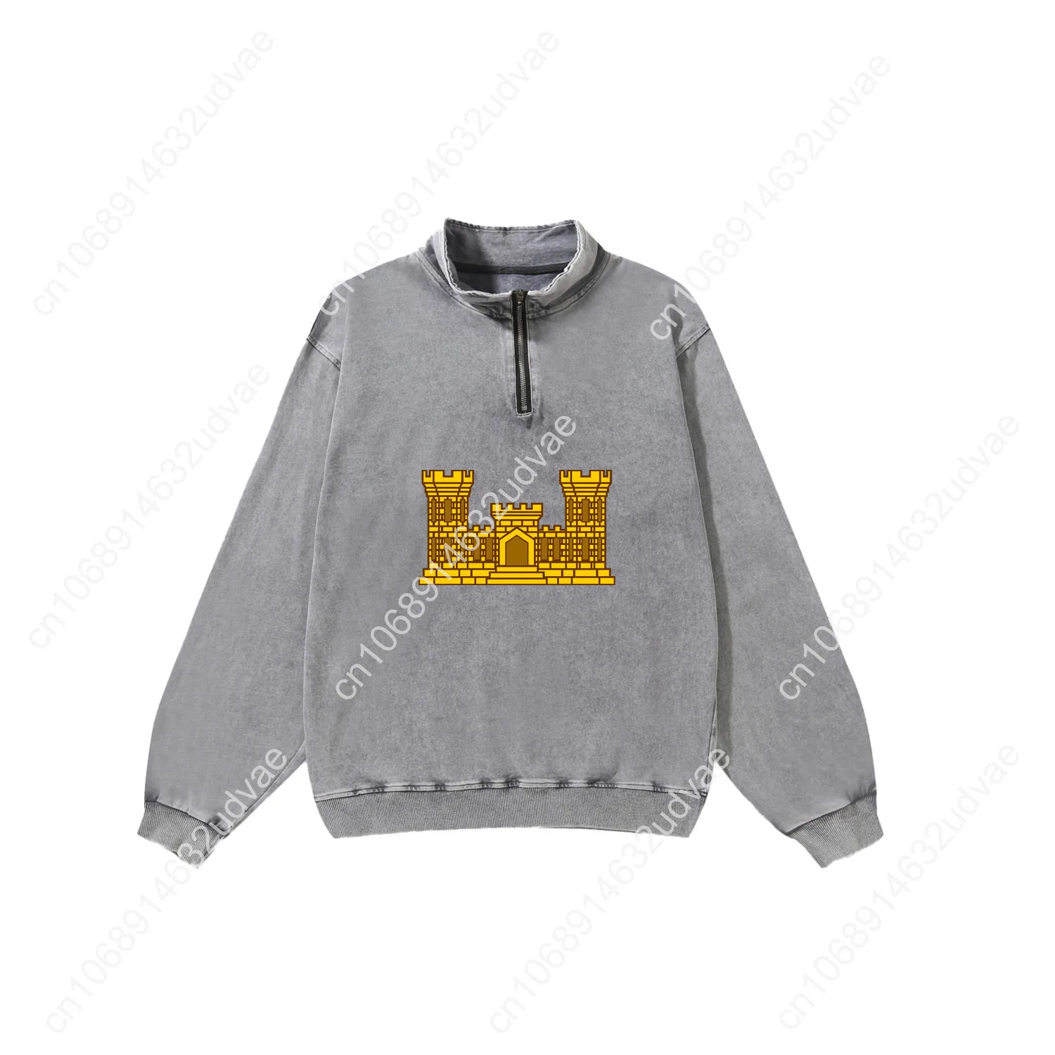 Ingegnere dell'esercito americano Ramo EN Felpa retrò Uomo Donna Adolescente Pullover vintage Mezza felpa Top su misura Maglietta a maniche