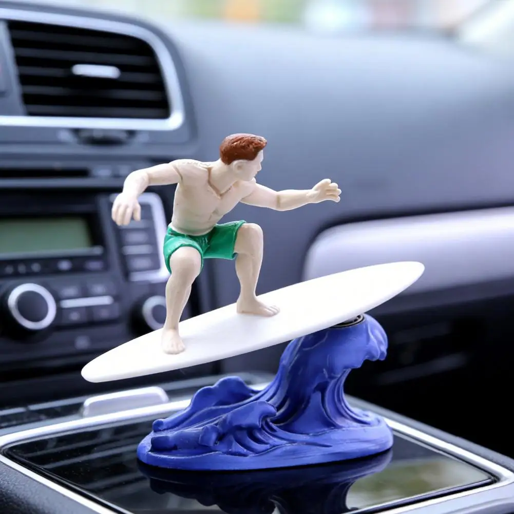 Dashboard Topper for Cars Dashboard Drift Ornament Motion Activated Surfing Muscle Man Figure Fun Car Dashboard for Drivers