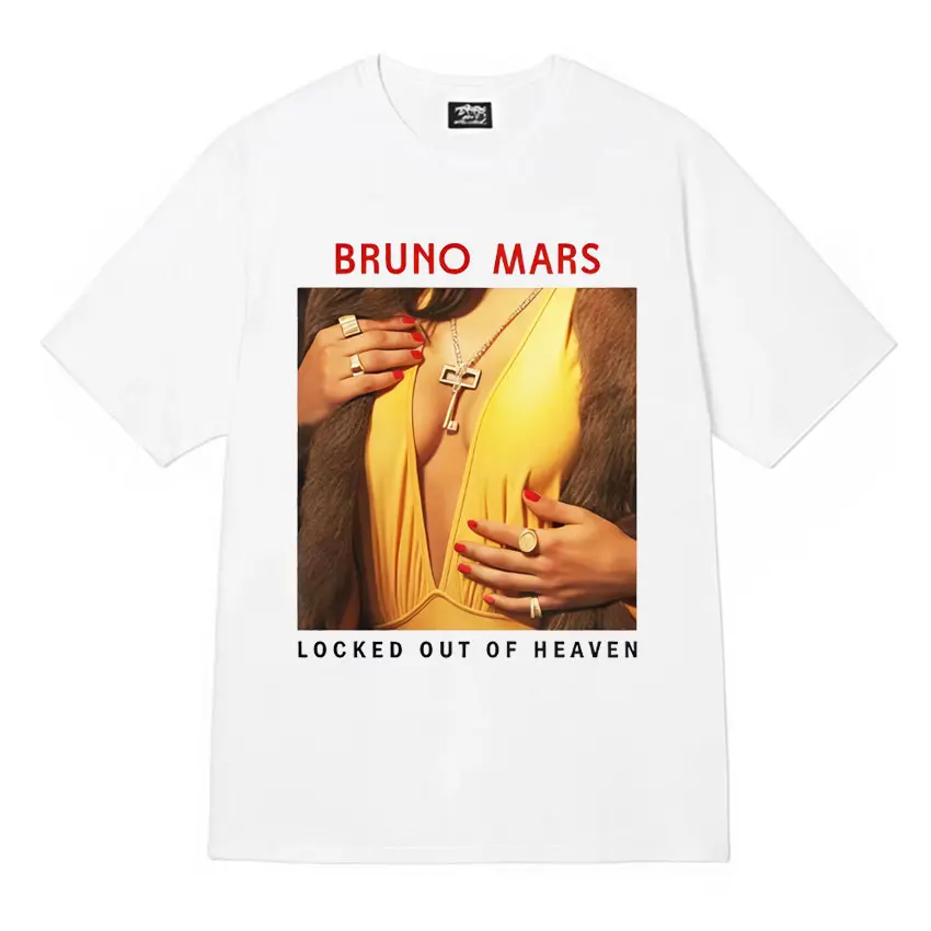 

Male and Female Hip Hop Summer Casual Humorous Cotton T-shirt Singer Bruno Mars 24k Magic Tour Fashion Printed T-shirt Y2k Top