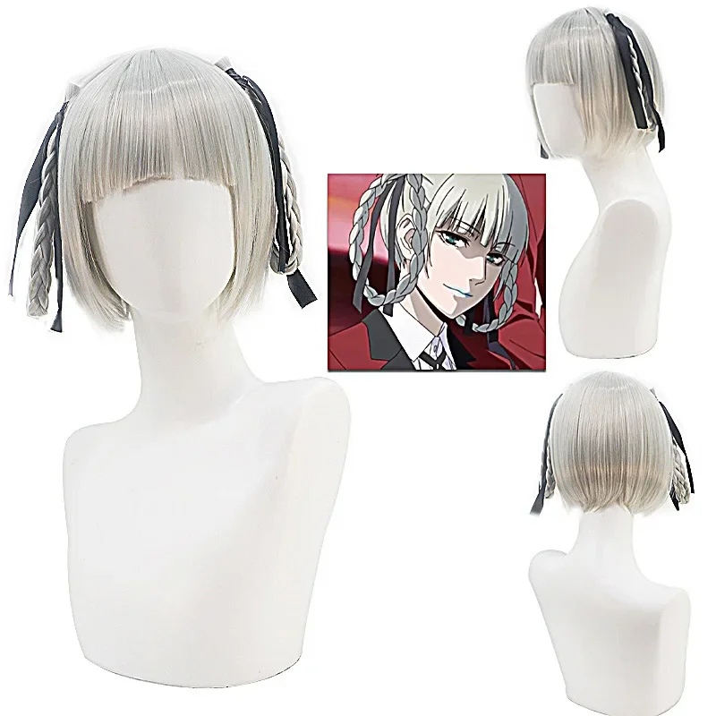 Kirari Cosplay Anime Kakegurui Kirari Momobami Cosplay Costume School Uniform Suits Wig Halloween Costumes Wigs for Women Girls