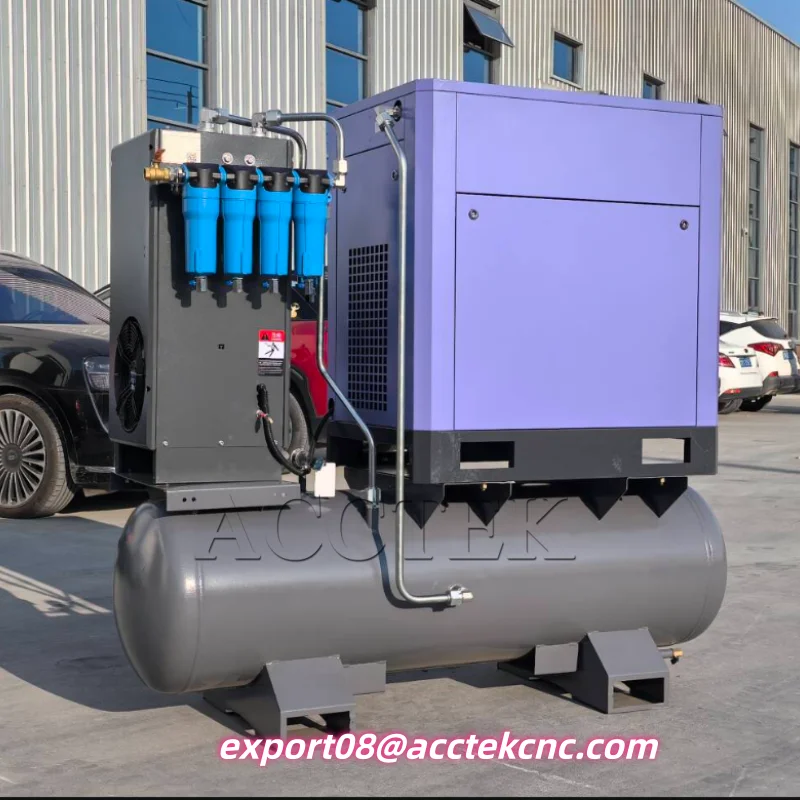 AccTek 7.5KW 15KW 22KW Energy Saving Screw Air Compressor Stationary Industrial Air Compressor for Laser Cutting Machine