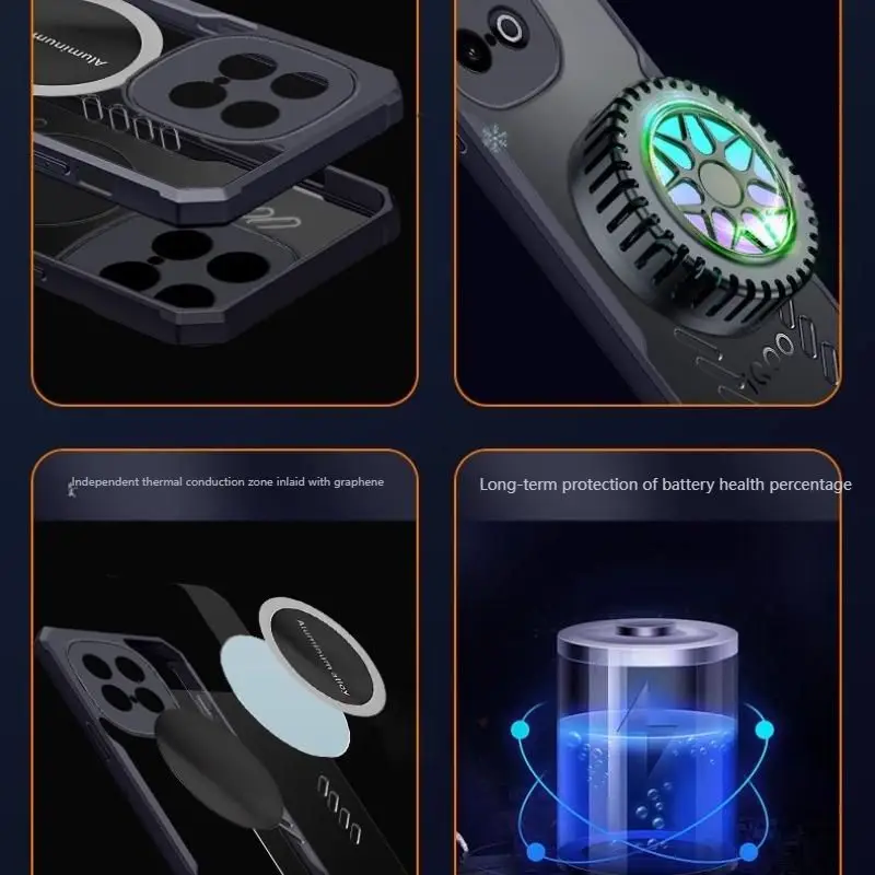 ل VIVO IQOO Neo 10 الصين Z10 5G حالة المغناطيسي واضح تبديد الحرارة وسادة هوائية للصدمات قذيفة ل IQOO 13 Neo10 Z 10 الغطاء الخلفي