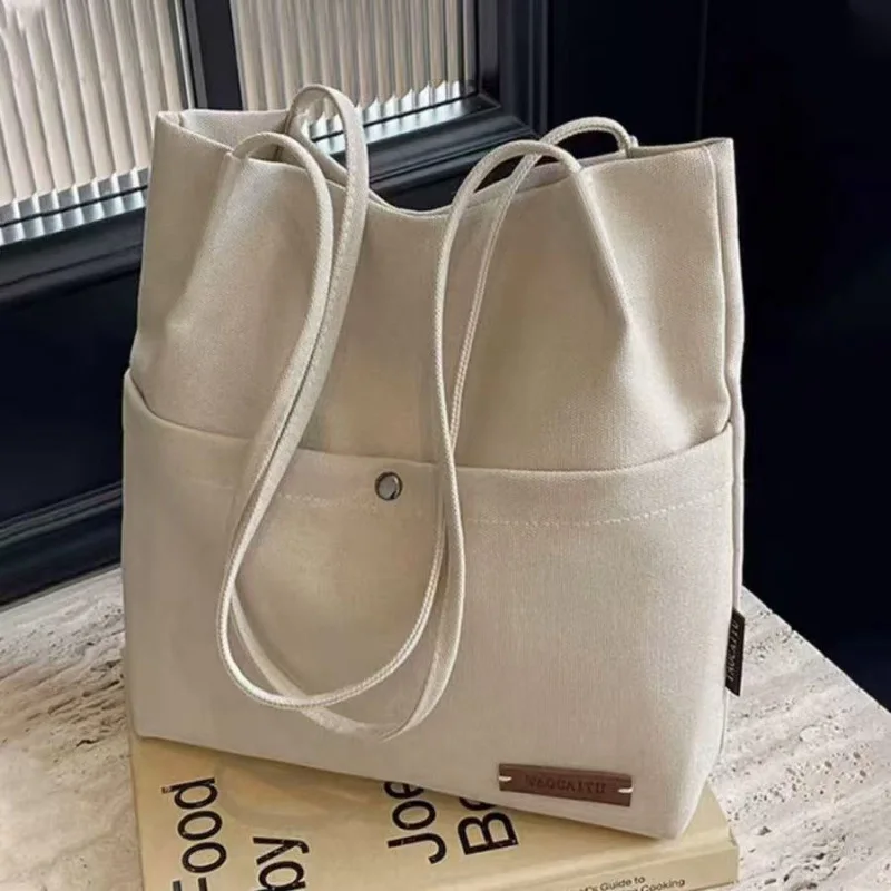 

Canvas Tote Bag for Women, Fashion Shoulder Bag Underarm, Large Capacity Casual Handbag for Work Commute
