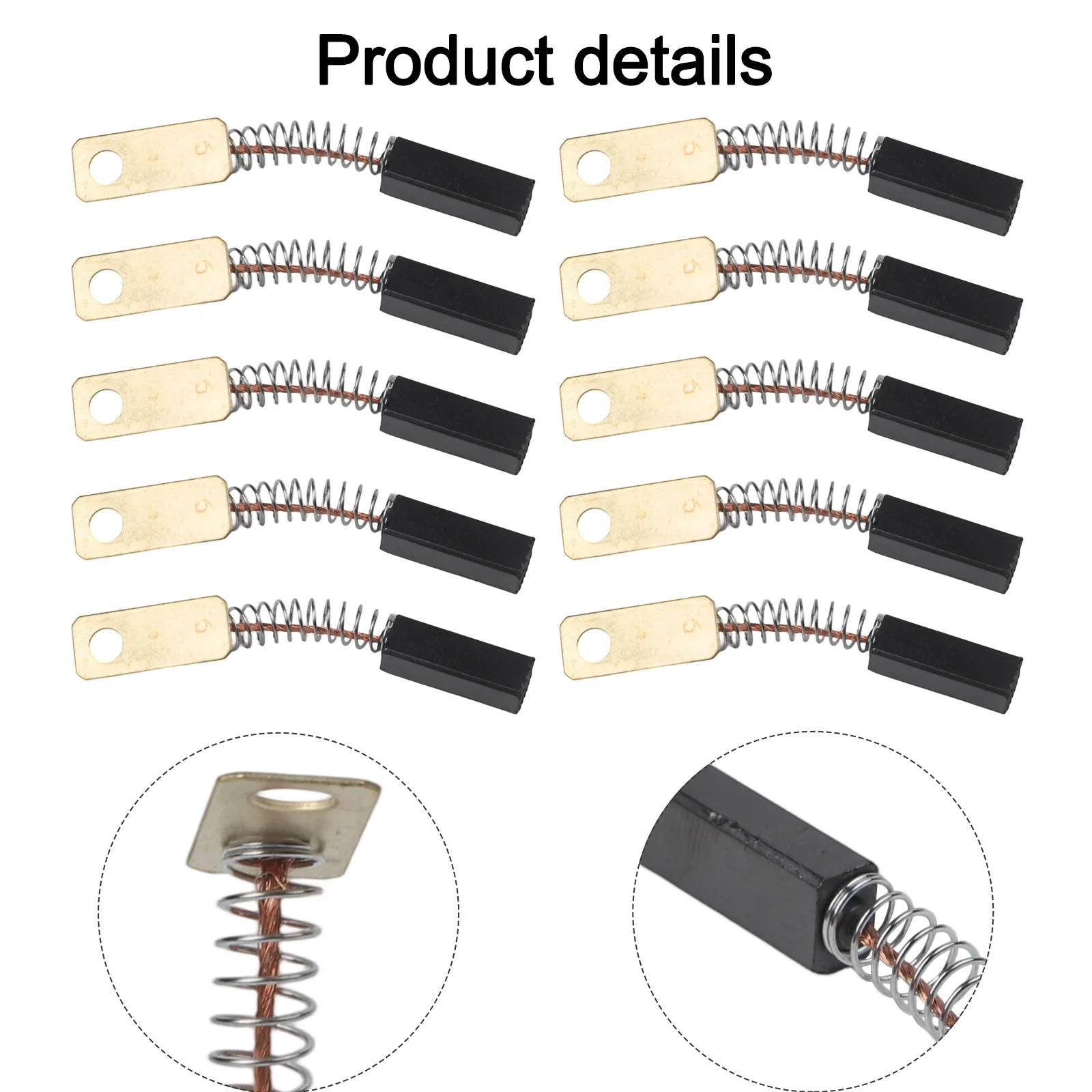 10pcs Generator Carbon Brush For Tractor Forklift Agricultural Vehicle Silicon Rectifier 12V 24V AC JF11A JF12A Carbon Brushes