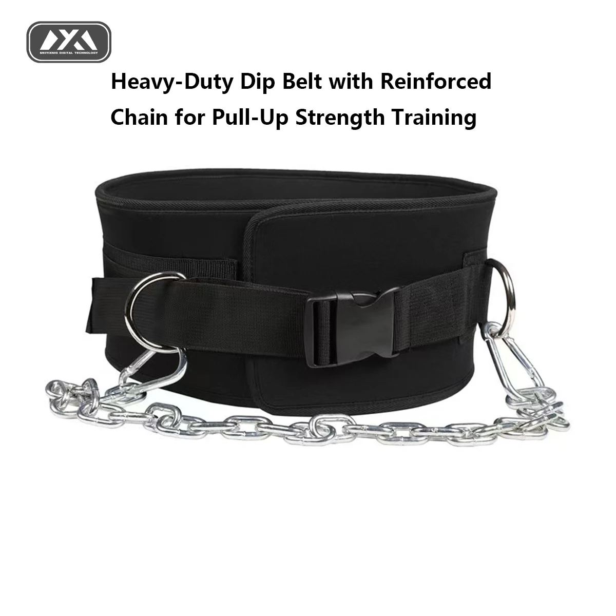 Dip Belt Gewichthebergürtel mit Kette 440lbs Verstellbarer Taillengürtel für Klimmzug- und Krafttraining