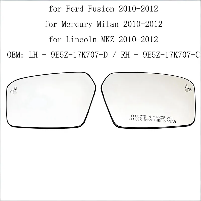 

Автомобильное зеркало заднего вида — подходит для Ford Fusion 2006-2010, боковые зеркала, линзы с подогревом слепых зон