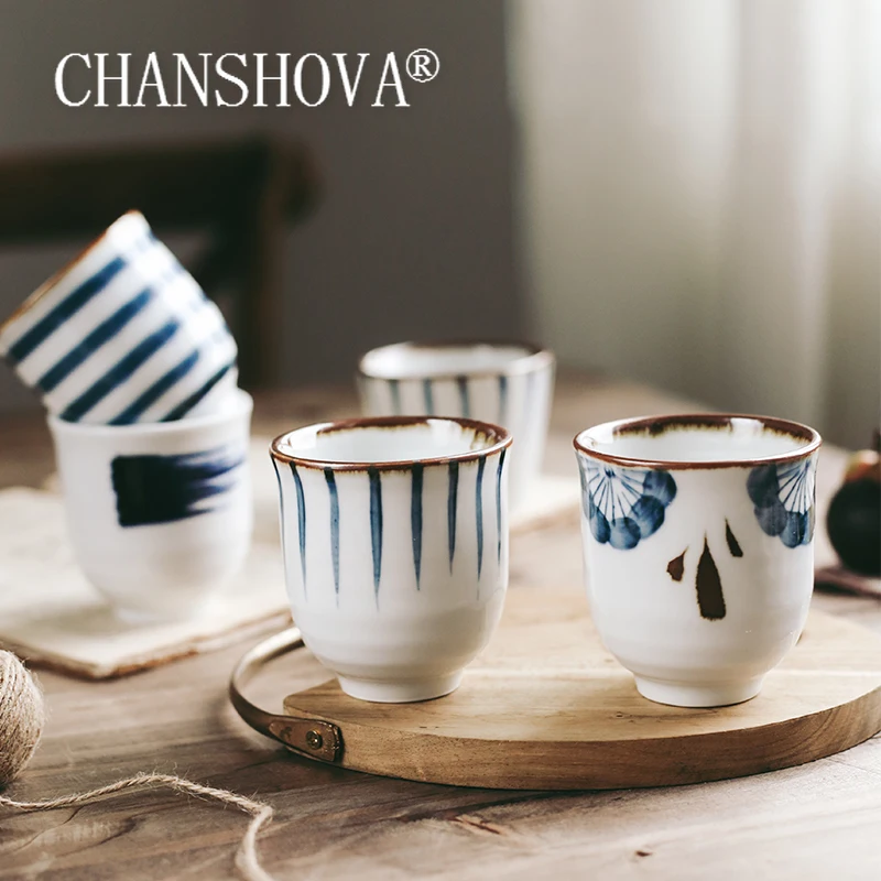 

CHANSHOVA-Chinese Traditional Ceramic Teacup, Small and Large Coffee Cups, Chinese Style, Handpainted, 200ml, H291