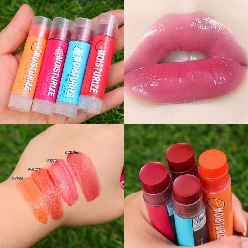 1PC Moisturizing Light Color Lipstick Lip Balm Waterproof Nourish Non-greasy Repair Dry Lip Care Lip Gloss Lips Makeup Cosmetic