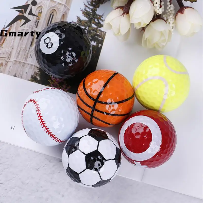 Golf Equipment football basketball table Tennis Baseball  Golf Balls Novel Double Ball Two Piece Ball