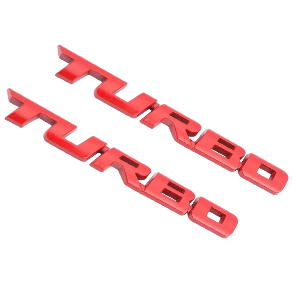 Zinc Alloy 3D Turbo Emblem Decal for Vehicle Side Panel Rear Trunk Door Fender Badge Sticker Replacement Automotive Accessory