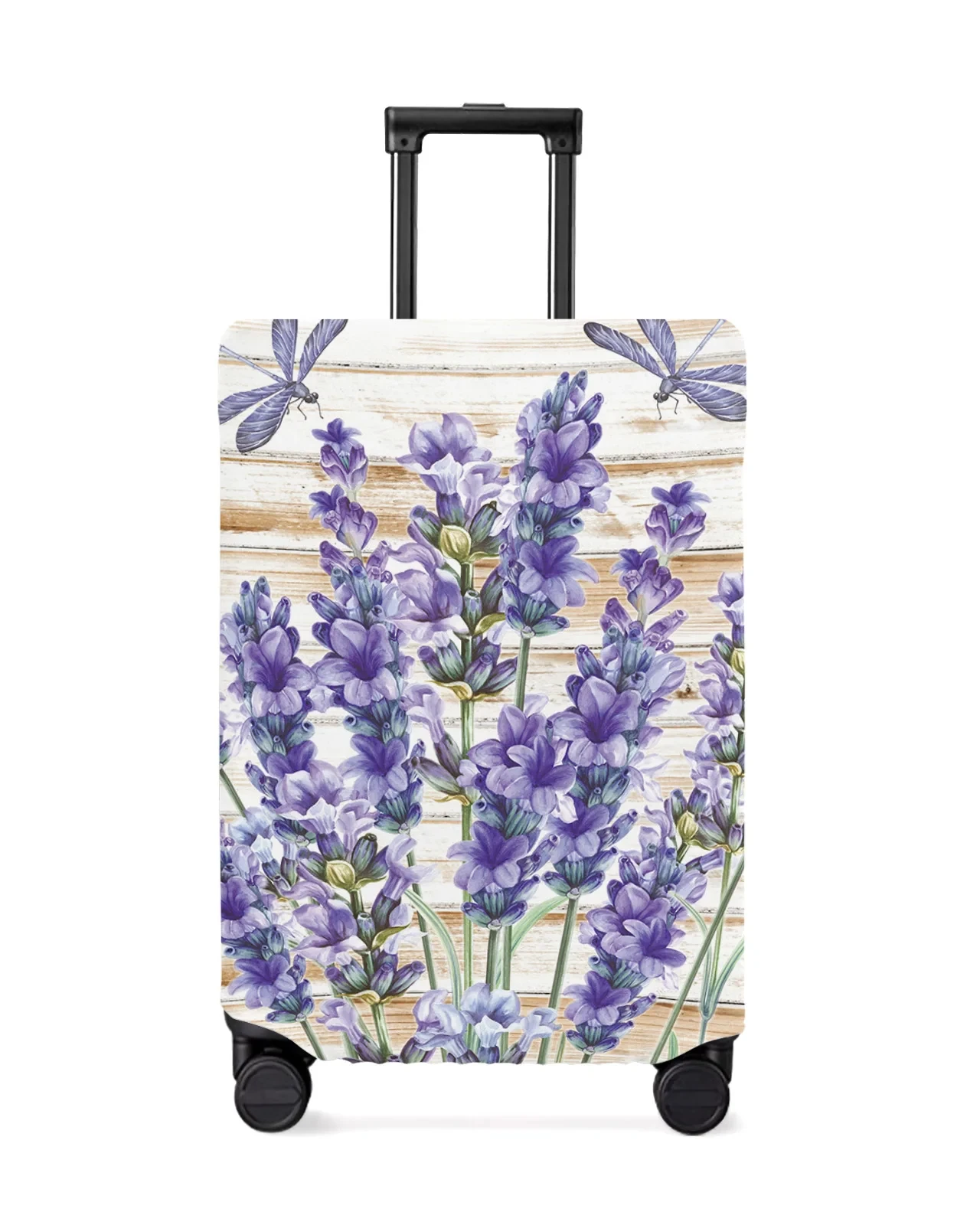 Lavender Plant Flowers Purple White Travel Luggage Cover Elastic Baggage Cover Suitcase Case Dust-proof Cover Travel Accessories