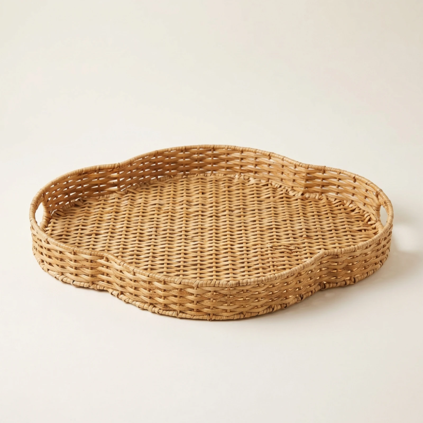 Wicker Tray with Handles Handw - Rattan Tray Handle ulasan dan harga