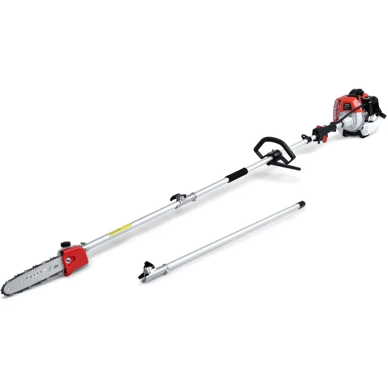 Pole Saw Gas Powered, 16-Foot Reach 42.7CC 2-Cycle 10-Inch Bar Cordless Extendable Long Trimmer Power Gasoline Chainsaw