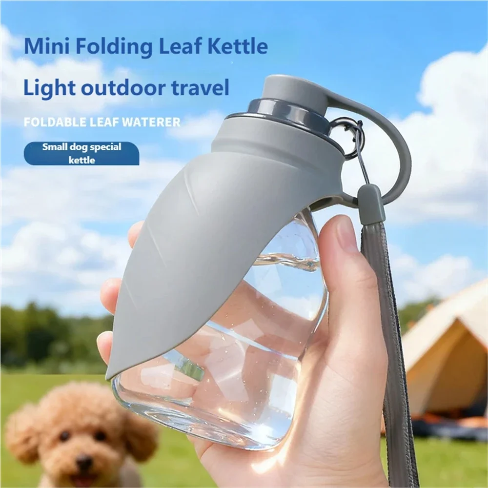 

New Mini Leaf Pet Kettle Dog Out Water Cup Portable Kettle Pet Water Drinker Walking Dog Outdoor Bowl For Cat Puppy Hamster