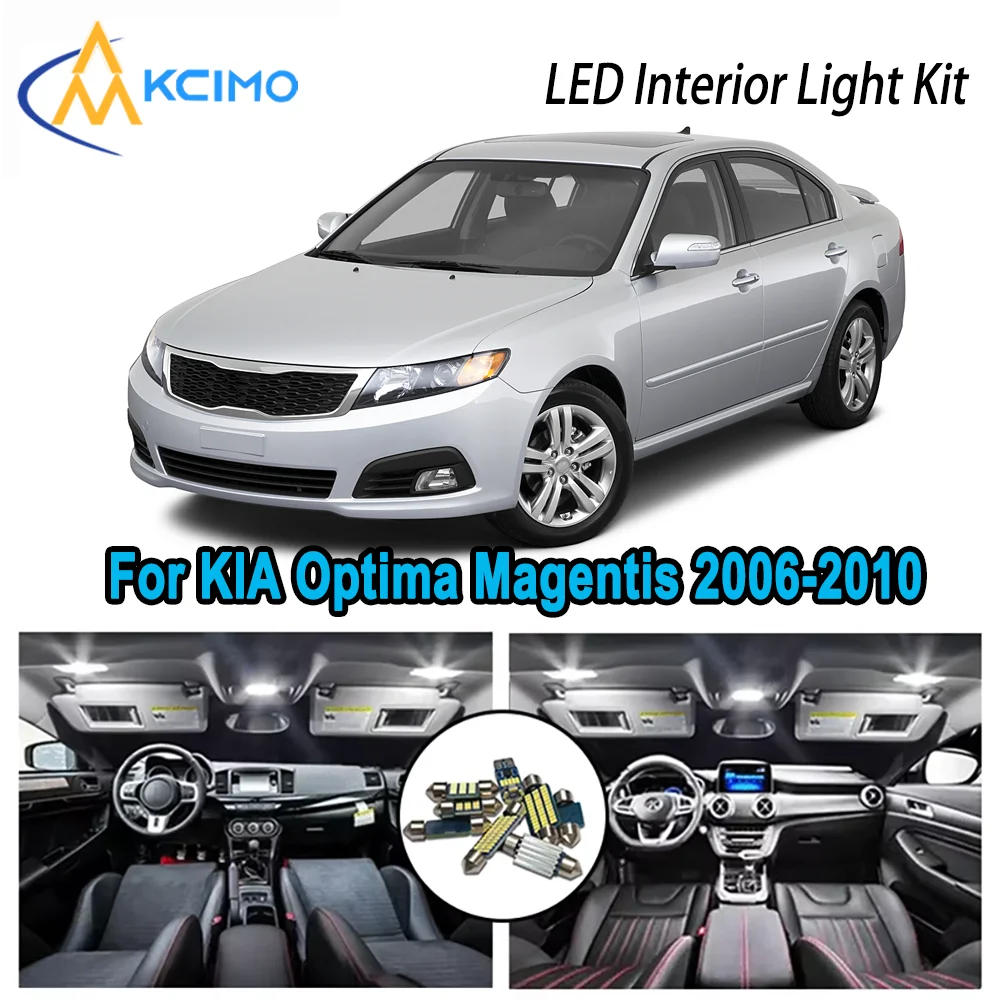 

High-Quality LED Interior Kit for KIA Optima Magentis 2006-2010 2007 2008 Premium Error-Free Dome Map Trunk Automotive Lamps