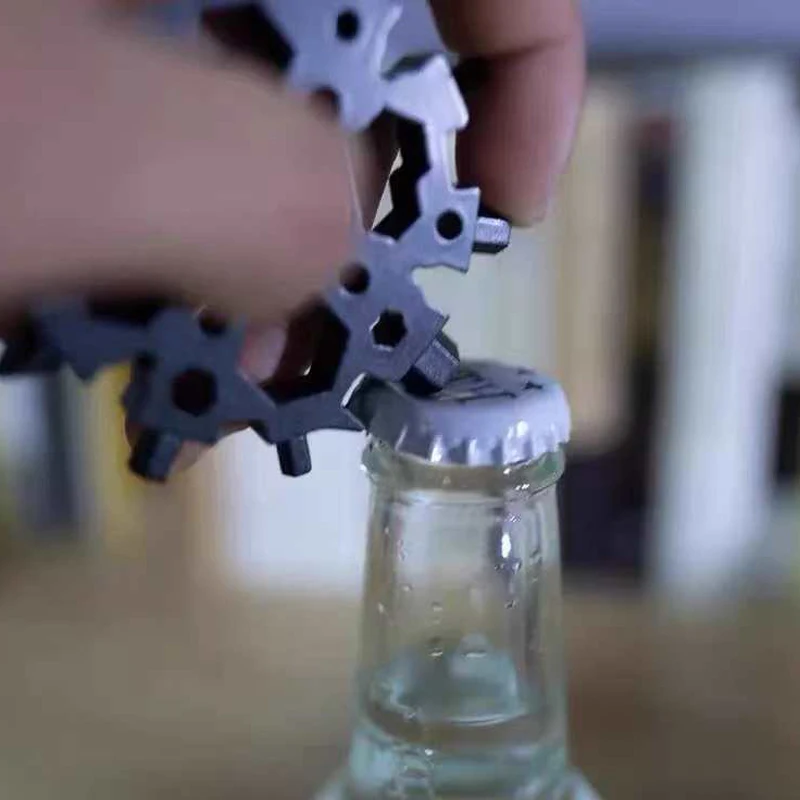 Novità 23in1 Fiocco di neve Multi Tool Fidget Spinner Cacciavite Chiave Apribottiglie Portatile per avventure all'aria aperta e uso quotidiano