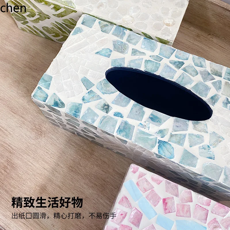YFY colorful creative shell-shaped tissue box with lid for home, guesthouse, hotel, and club use