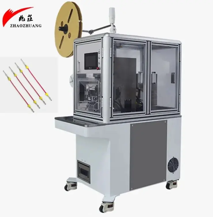 Auto Waterproof Plug Connector Insert Machine XC-8090 Semi-Automatic Double Wire Waterproof Plug Stripping Plus Crimping