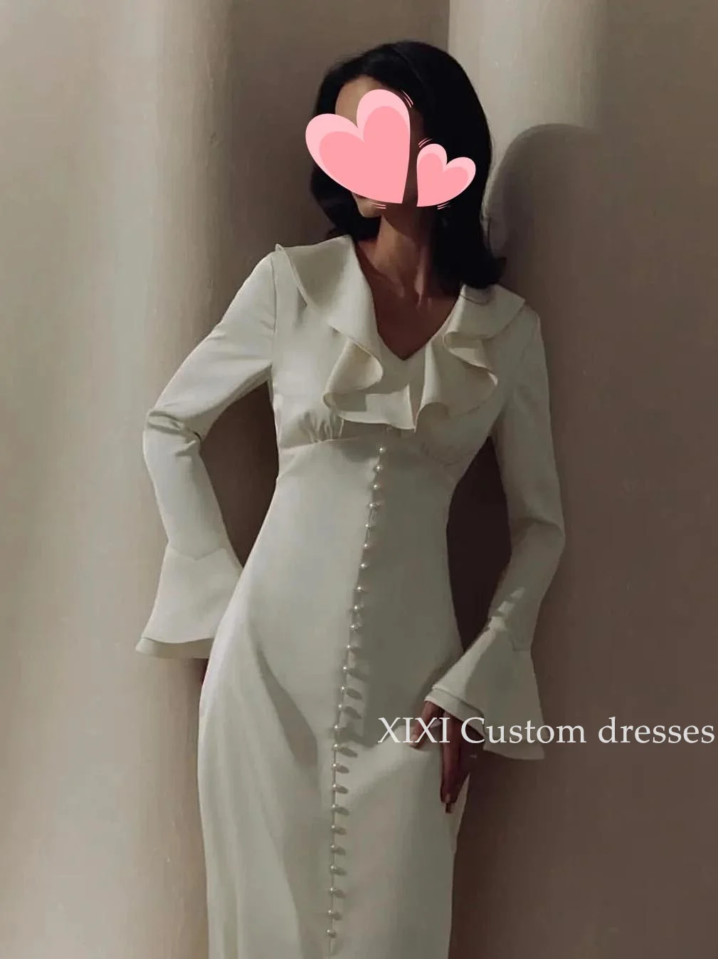 Xixi-Vestidos Para Eventos Especiales de Dubái Para mujer, Vestidos formales elegantes y bonitos, línea A, blanco