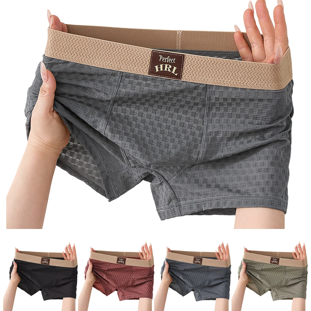 

Classic Style Men's Underwear Boxershorts Grey Breathable Boxershorts Comfort Fit Elastic Waistband Fashionable Design