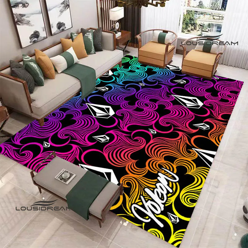 V-VOLCOM LOGO printed Carpet Non -slip carpet Yoga mat carpets for living room area rug Door pad bedroom decor birthday gift