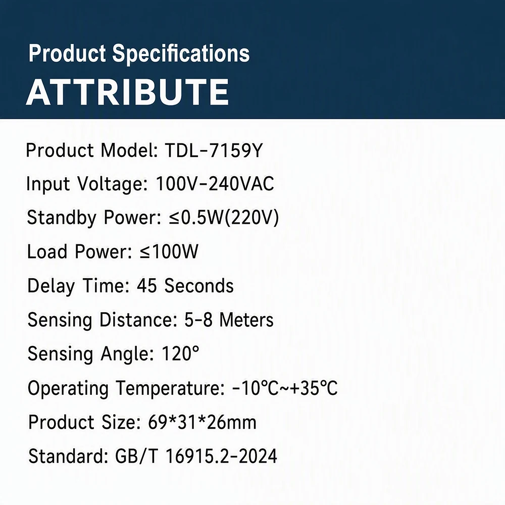 Intelligenter Sensor-Mikrowellenradar-Induktionsschalter für Deckenleuchten - Verdeckte Installation mit Kleberückseite, automatisches Ein-/Ausschalten – Detail 11