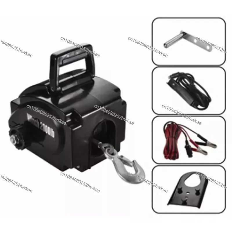 2000 Lb Portable Marine/yacht Electric Winch Tractor Small Winch Motor Boat 12v