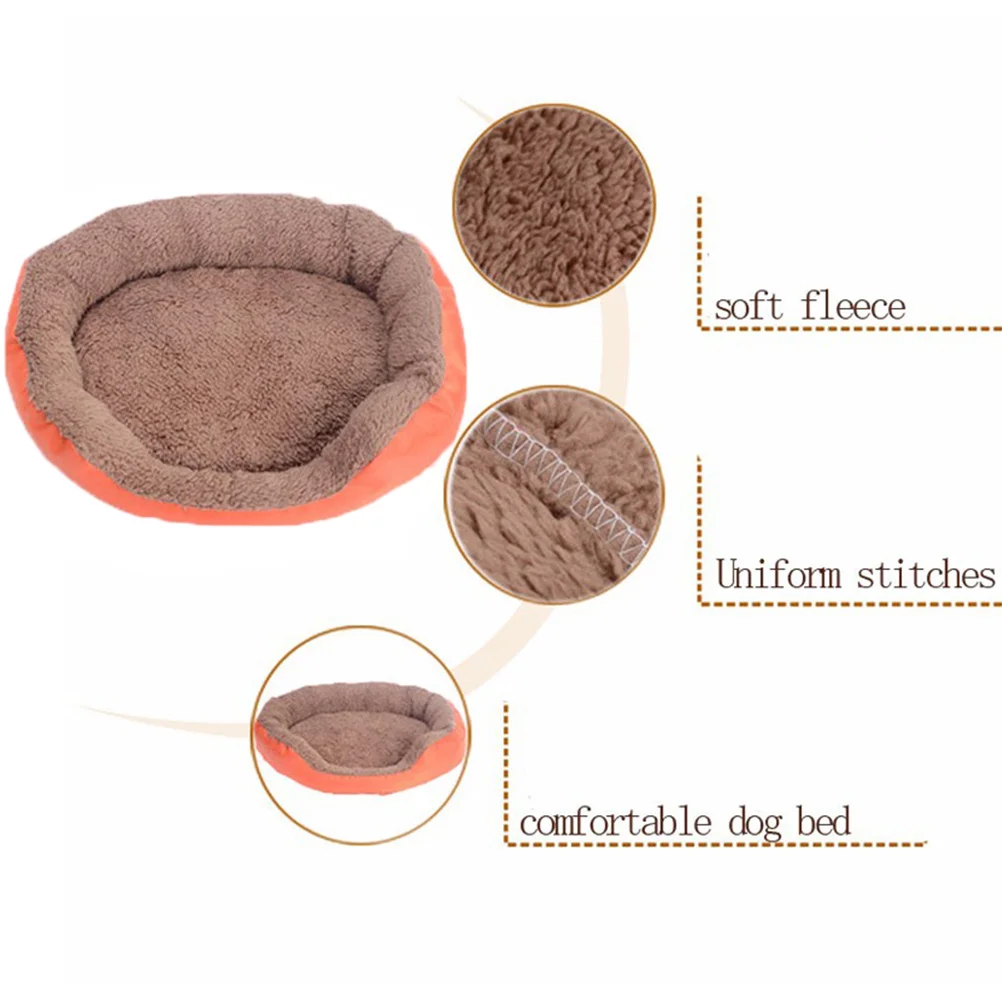 

Pet Dog Bed Cushion Indoor Size S Rosy Rectangular Cosy Pet Mat for Puppies Cats Small Pets Under 15kg Soft Comfortable Wear