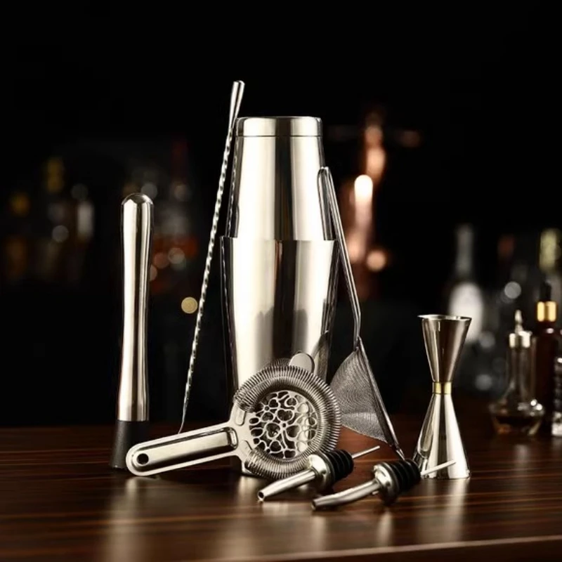 

Cocktail Shaker Bar Set Stainless Steel Lounge Cup Boston Shaker Cocktail Shaker 8pcs/set