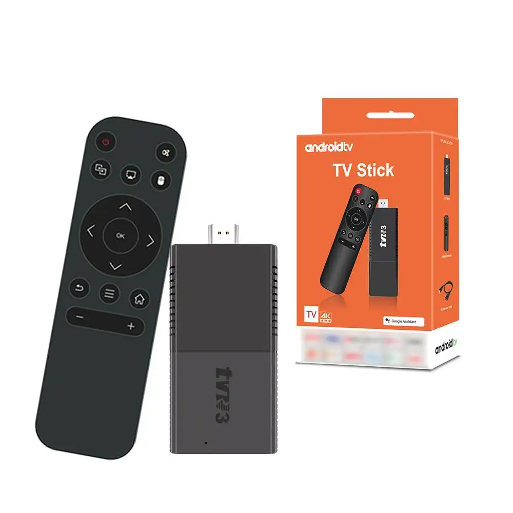 TV Stick TVR3 Max 8+128GB Android 14 Smart 4K H.265 Decode Player Dual WiFi Supports Netflix & YouTube Home Entertainment