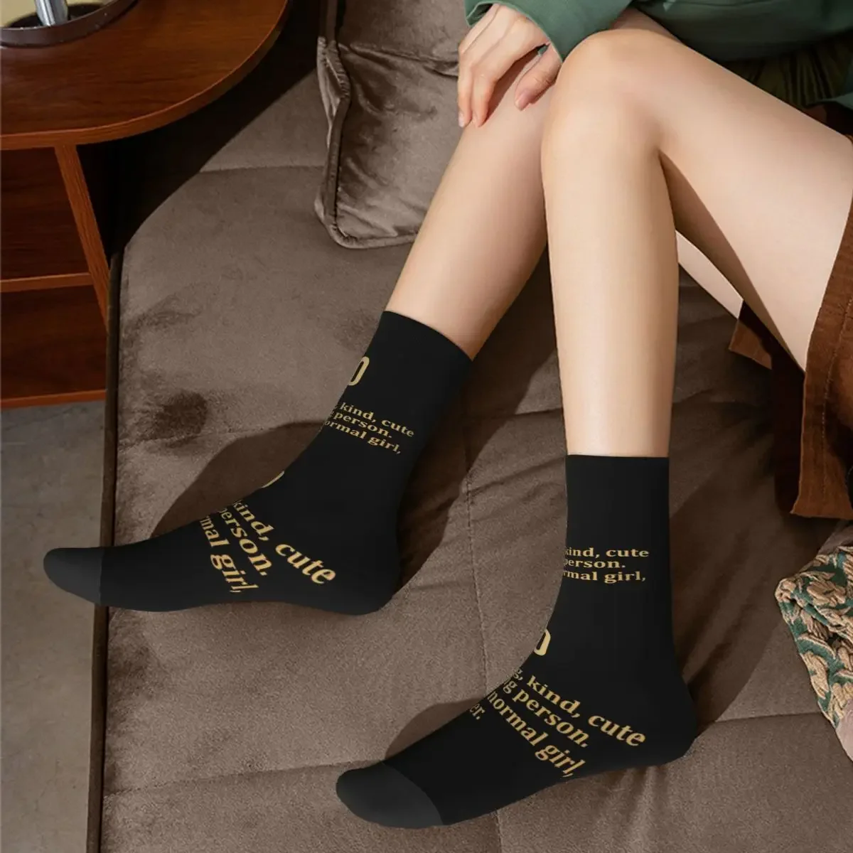 Coco Fashion Zitat Socken Harajuku hochwertige Strümpfe ganzjährig lange Socken Zubehör für Unisex Geburtstags geschenk