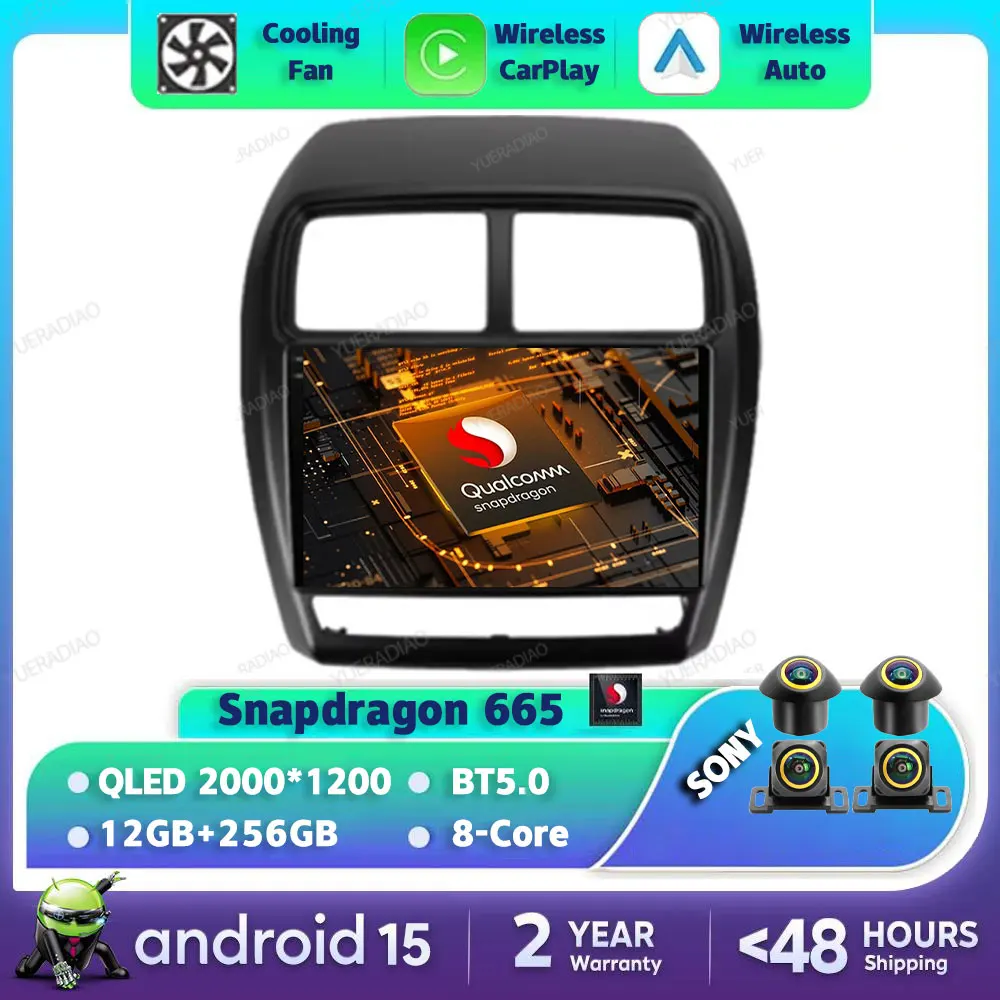 

Android 15 Car Radio For Mitsubishi ASX 1 2016 - 2022 Multimedia Stereo Video Player Head Unit GPS NAVI BT Qualcomm 4G WIFI QLED