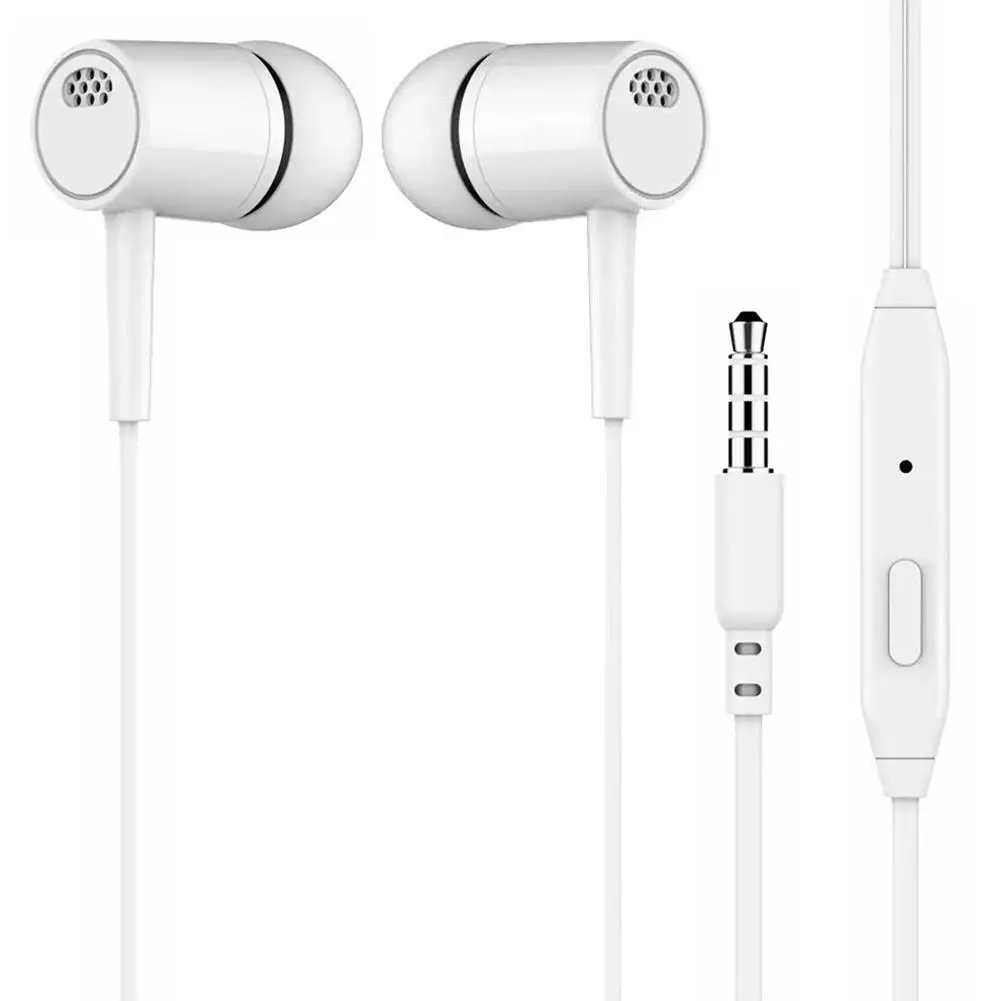 Fones de ouvido intra-auriculares com microfone, acessórios para fones de ouvido com fio, alta qualidade, N5H6, 2 cores opcionais, 3,5mm