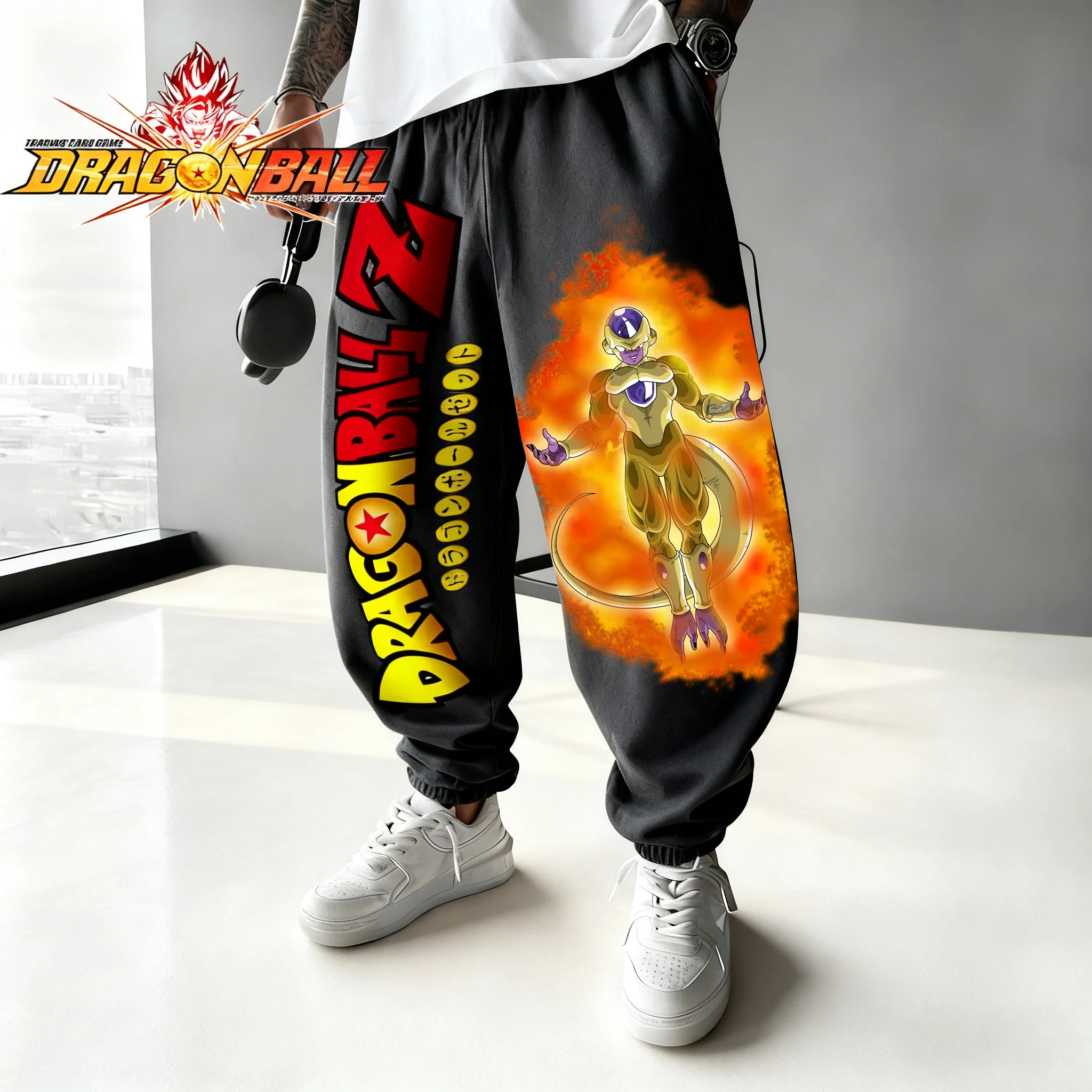 2025秋冬 日本アニメ ドラゴンボール ゴールデンフォーム フリーザ 孫悟空 コットン プリント ファッション スウェットパンツ メンズ ストリートパンツ Y2K