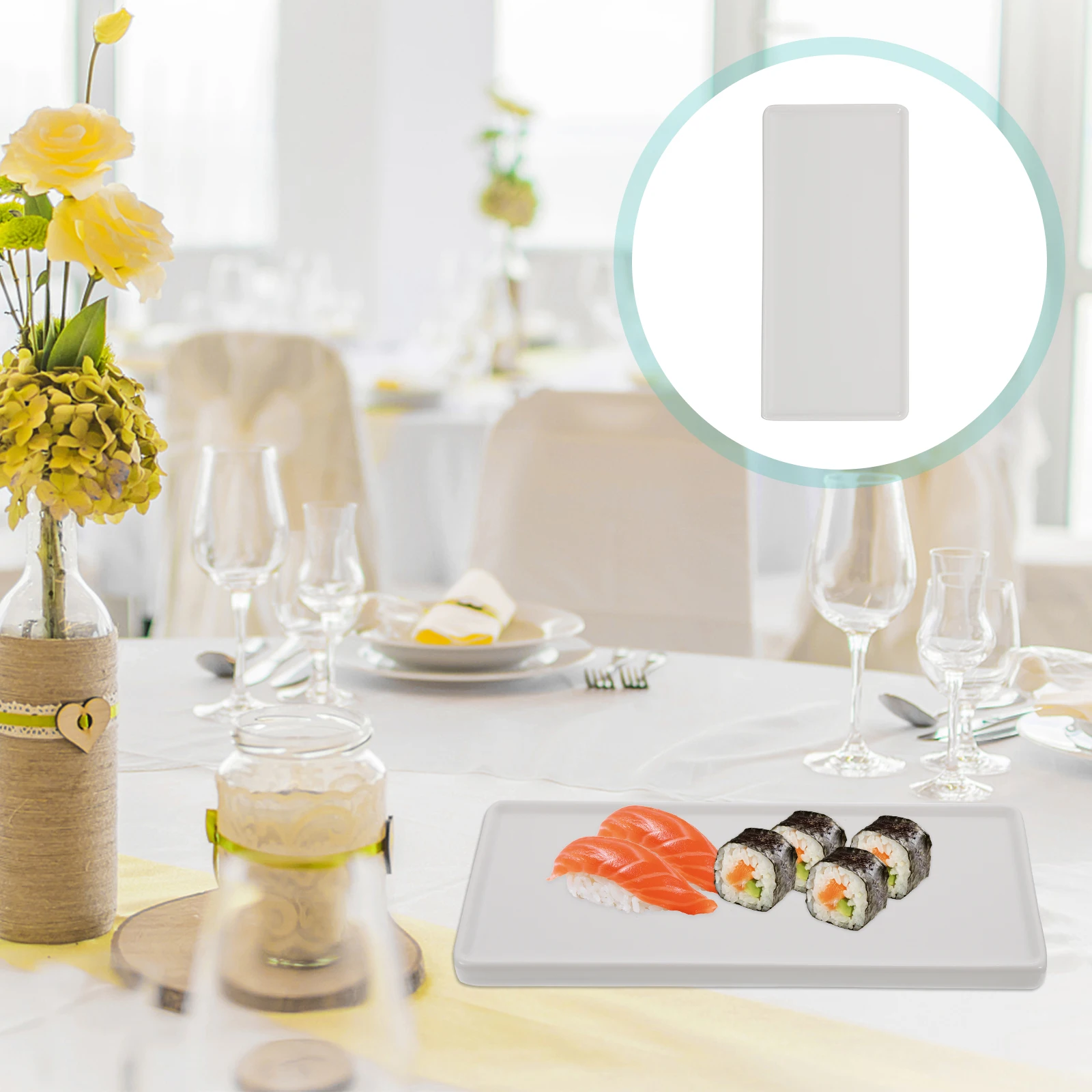 

Ceramic Serving Tray Japanese Plates Snack Tableware Japneses Sushi Cermaic Service