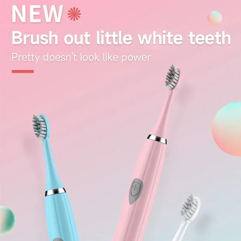 2026 Adult Electric Toothbrush, For Home Use Or Travel. With Brush Head Colors (Batteries Not Includ),Blue,Pink,White