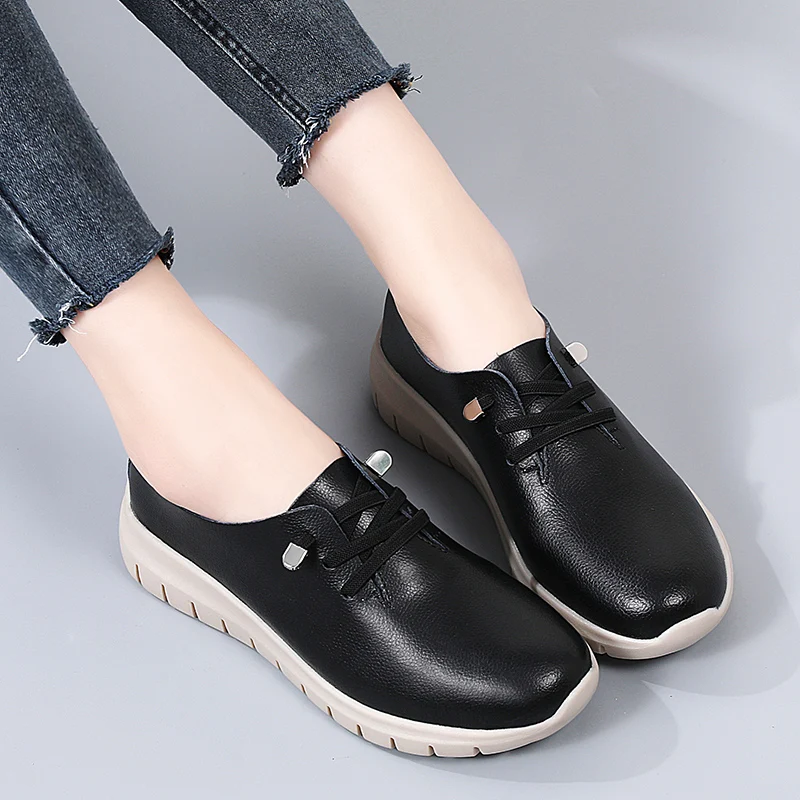 Fashion Women Oxford Shoes Casual Ladies Luxury Designer Flats Leather Sneakers Lightweight Women\'s Flat Moccasins Zapatos Mujer