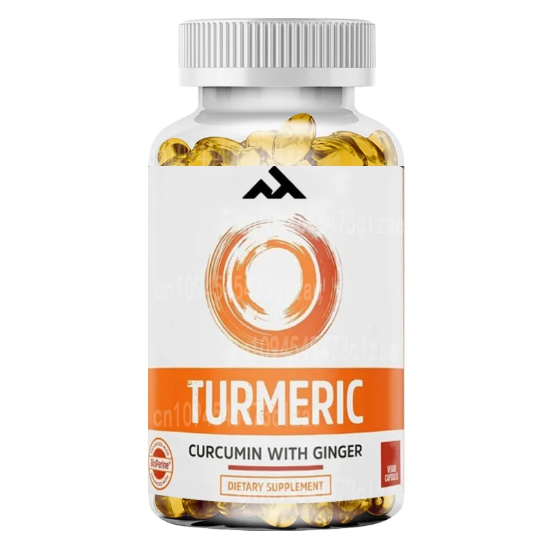 Turmeric Supplement, Ginger Root and Black Pepper Extract for Digestion and Joint Health -90 Vegetarian Capsules