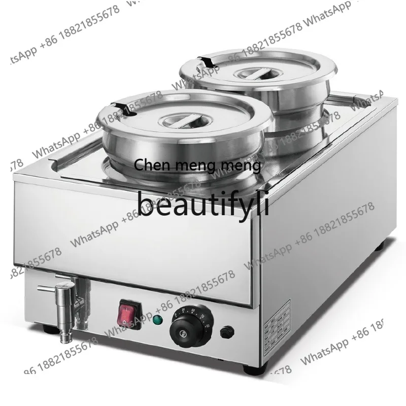 

Commercial electric fast food insulation table, hot soup insulation grid, desktop with water outletX