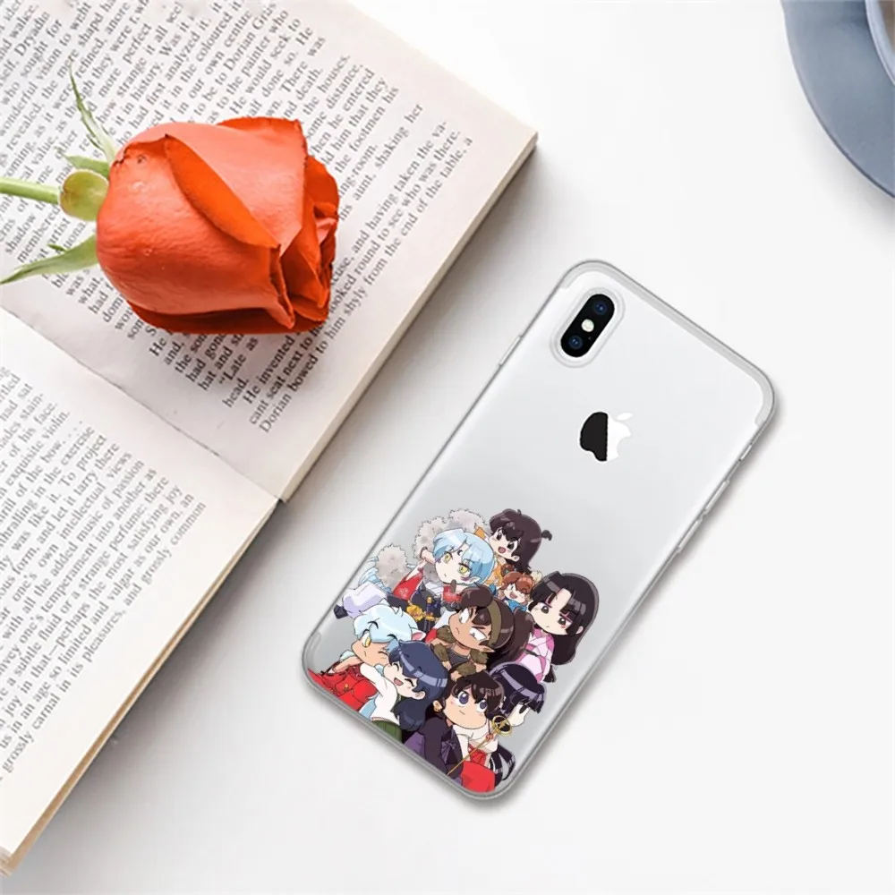 Hot Japan Anime Inuyasha Higurash Phone Case For IPhone 15 14 13 12 11 Pro Max Mini X Xs XR 6 7 8 Plus SE 2020 Transparent Case