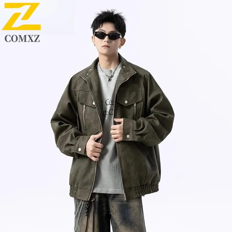 

2025 ​ Мужская спортивная куртка на открытом воздухе, осенняя водонепроницаемая ветрозащитная куртка в американском стиле, походная дышащая дизайнерская ветровка для альпинизма