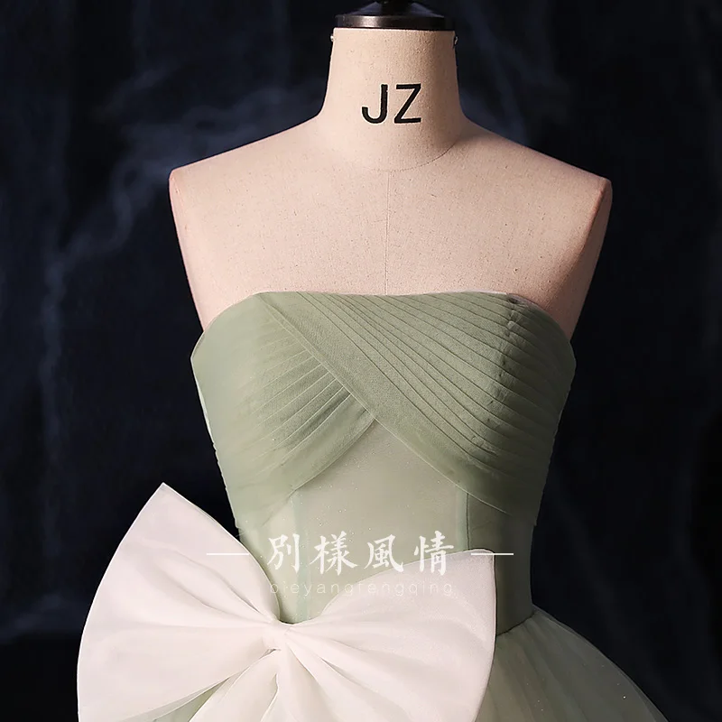 Vestido De quinceañera verde sin tirantes personalizado para mujer, Vestidos Largos De Fiesta De Noche, elegantes, talla grande, 2023