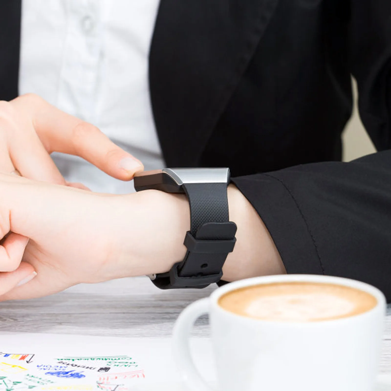 

10Pcs Black Silicone Watch Band Loop 22Mm Inner Diameter Flexible Pliable Keeper for Metal Clasp Watch Strap Retainer