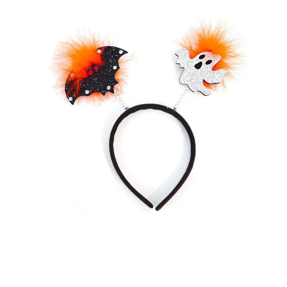 Модная повязка на голову с летучими мышами на Хэллоуин, аксессуары для волос «сделай сам», головные уборы, повязки для волос с тыквой, нескользящая повязка на голову с паутиной, детская/