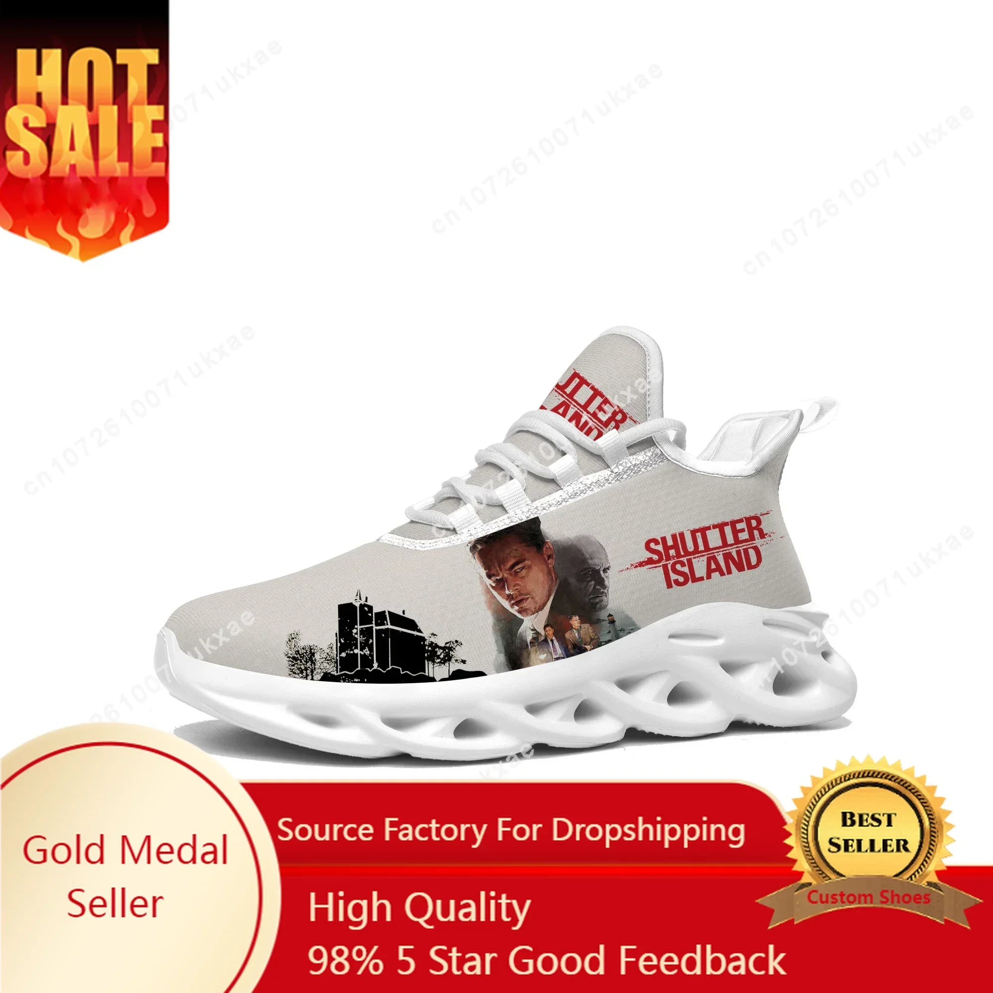 Shutter Island Flats Sneakers Mens Womens Sports Shoes High Quality Leonardo DiCaprio Sneaker Lace Up Mesh Footwear custom Shoe